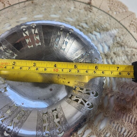 Vintage Rogers Evangeline Silver Plated Dish Scalloped Edge Trinket/Candy Dish - Picture 2 of 7